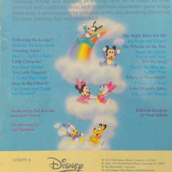 Disney Sing a Long Cassettes Lot of 3 Vintage - Picture 4 of 5